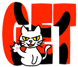 Cats with big letter message sticker #9608822