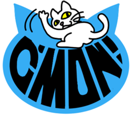 Cats with big letter message sticker #9608825