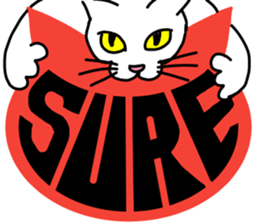 Cats with big letter message sticker #9608827