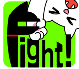 Cats with big letter message sticker #9608828