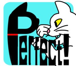 Cats with big letter message sticker #9608829