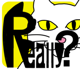 Cats with big letter message sticker #9608831