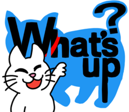 Cats with big letter message sticker #9608832