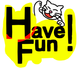 Cats with big letter message sticker #9608833