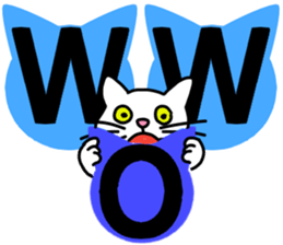 Cats with big letter message sticker #9608839