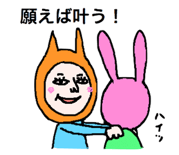 A cat man and friends 3 sticker #9609597