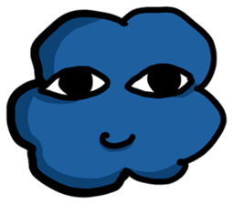 Blue Cloud puff sticker #9609800