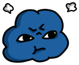 Blue Cloud puff sticker #9609801