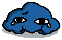 Blue Cloud puff sticker #9609802