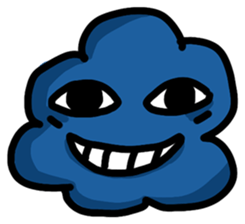 Blue Cloud puff sticker #9609803