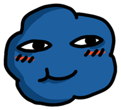 Blue Cloud puff sticker #9609804