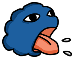 Blue Cloud puff sticker #9609805