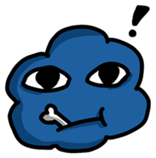 Blue Cloud puff sticker #9609806