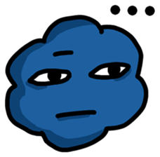 Blue Cloud puff sticker #9609807