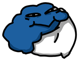 Blue Cloud puff sticker #9609810