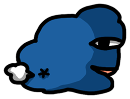 Blue Cloud puff sticker #9609811