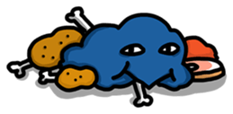 Blue Cloud puff sticker #9609812