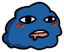 Blue Cloud puff sticker #9609814