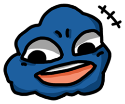 Blue Cloud puff sticker #9609816