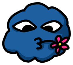 Blue Cloud puff sticker #9609817