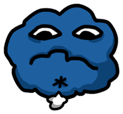 Blue Cloud puff sticker #9609818