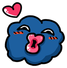 Blue Cloud puff sticker #9609819