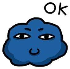 Blue Cloud puff sticker #9609820