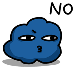 Blue Cloud puff sticker #9609821