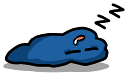 Blue Cloud puff sticker #9609822