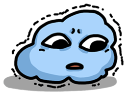 Blue Cloud puff sticker #9609823