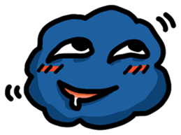 Blue Cloud puff sticker #9609825