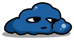 Blue Cloud puff sticker #9609826