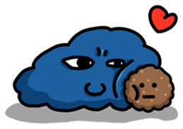 Blue Cloud puff sticker #9609829