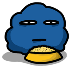 Blue Cloud puff sticker #9609830