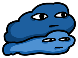 Blue Cloud puff sticker #9609834