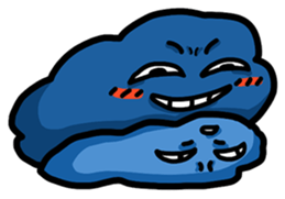 Blue Cloud puff sticker #9609835