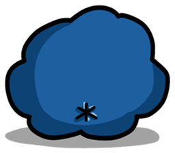 Blue Cloud puff sticker #9609837