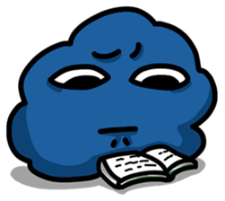 Blue Cloud puff sticker #9609838