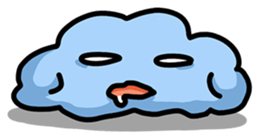 Blue Cloud puff sticker #9609839