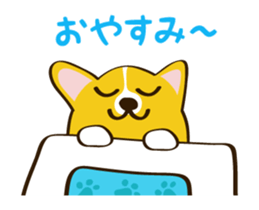 "Mamemochi" of a Pembroke Welsh Corgi sticker #9610042