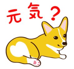 "Mamemochi" of a Pembroke Welsh Corgi sticker #9610043