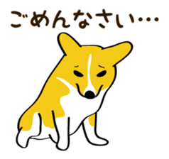 "Mamemochi" of a Pembroke Welsh Corgi sticker #9610049
