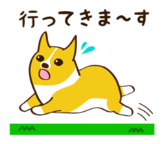 "Mamemochi" of a Pembroke Welsh Corgi sticker #9610051