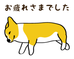 "Mamemochi" of a Pembroke Welsh Corgi sticker #9610062