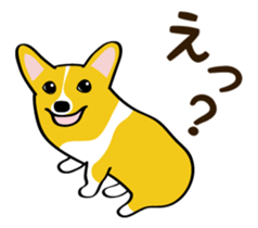 "Mamemochi" of a Pembroke Welsh Corgi sticker #9610070