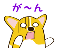 "Mamemochi" of a Pembroke Welsh Corgi sticker #9610075