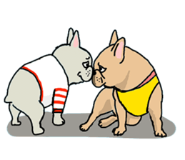 We are funny French Bulldogs sticker #9610380