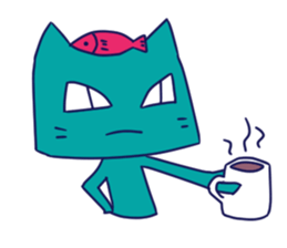 Cat and owner sticker #9611361