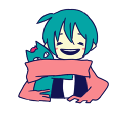 Cat and owner sticker #9611391