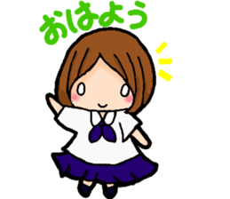 Child Yumi of the student woman sticker #9611561